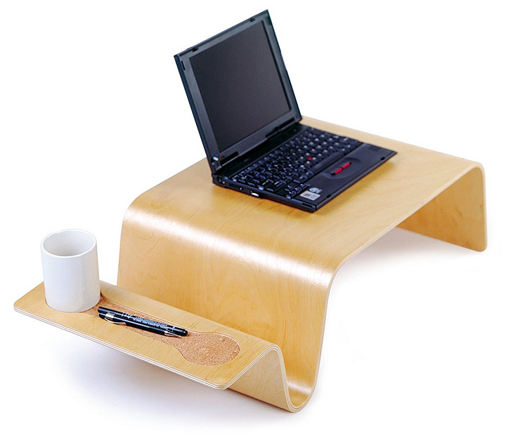 Facilitation of browsing and using anywhere along with a lap desk for