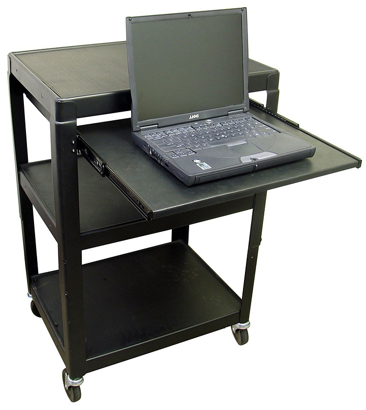 osp designs mobile laptop cart with adjustable top