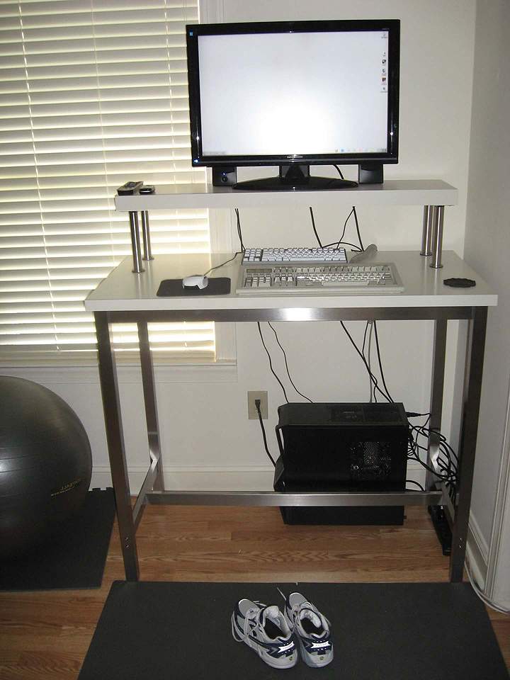 Computer monitor stand for standing desk