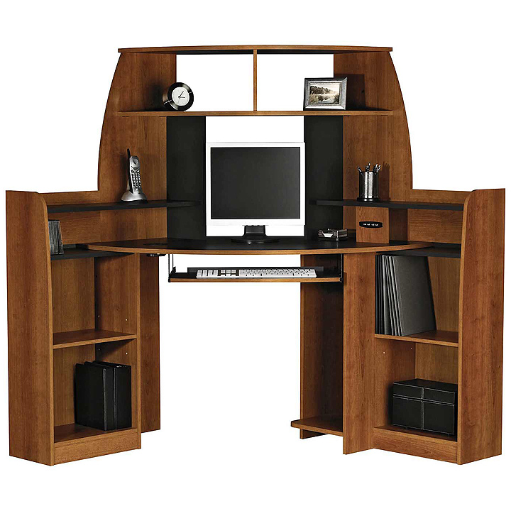 Corner computer desk wood