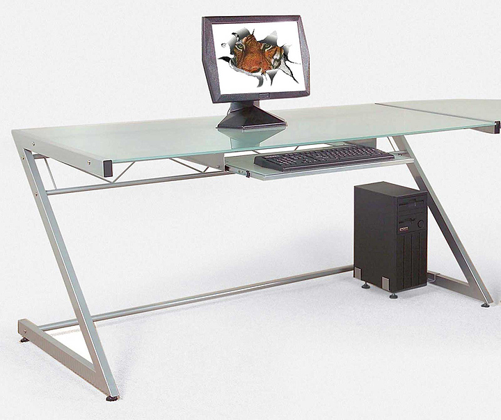Glass computer desks for sale