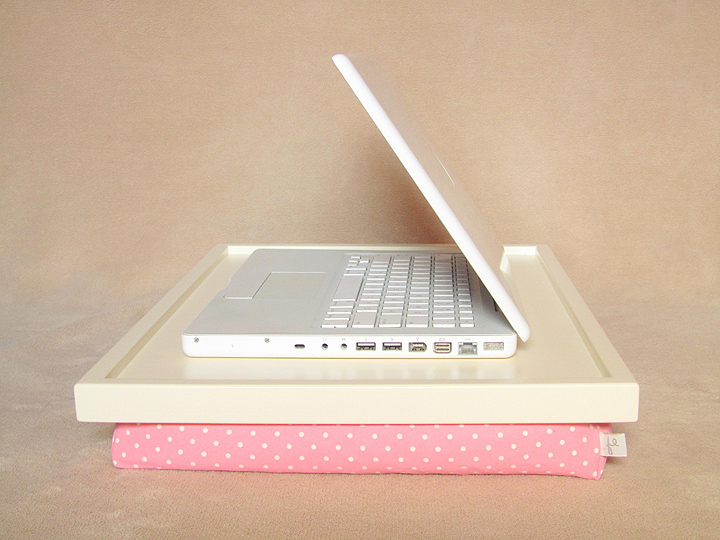 Plastic lap desk with storage