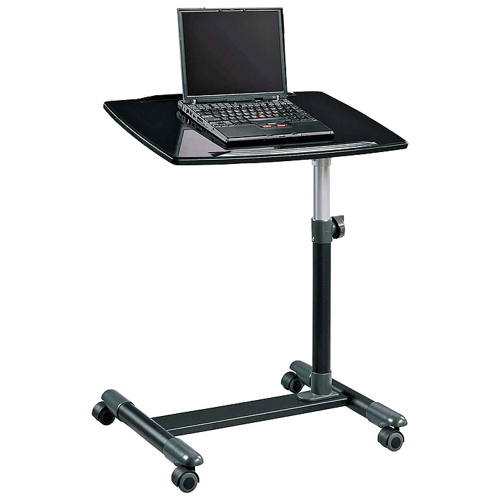 Portable laptop computer e table desk tray cooling fan - Review and photo Portable Workstation On Wheels