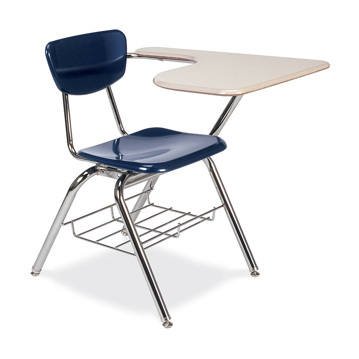 Student desks with chair attached